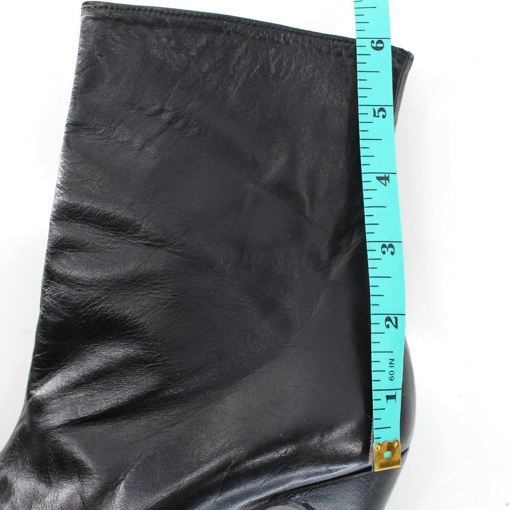 Luichiny Black Leather Platform Ankle Boots Round Toe Spool Heel Spain 37 - Picture 11 of 16